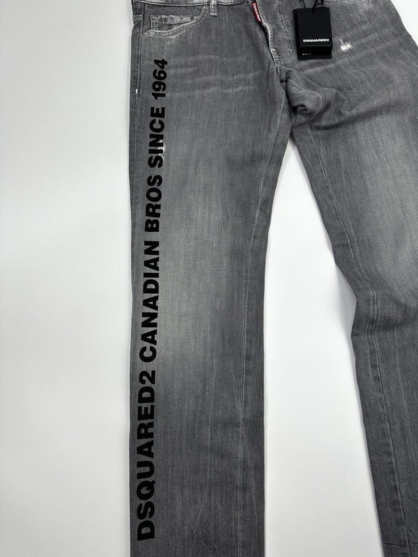 DSQUARED2 SLIM WRITING JEANS GREY