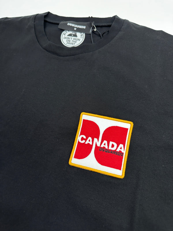 DSQUARED2 CANADA EMBROIDERY LOGO TEE BLACK