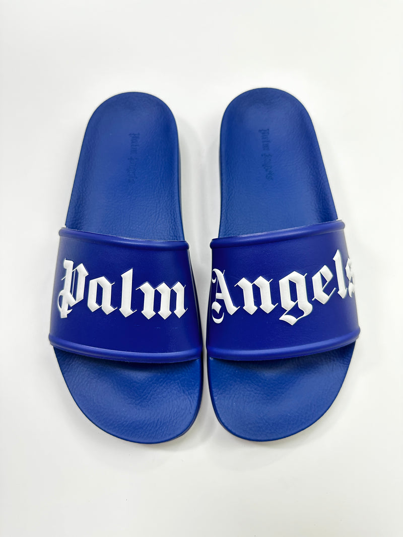 Palm angels blue discount slides