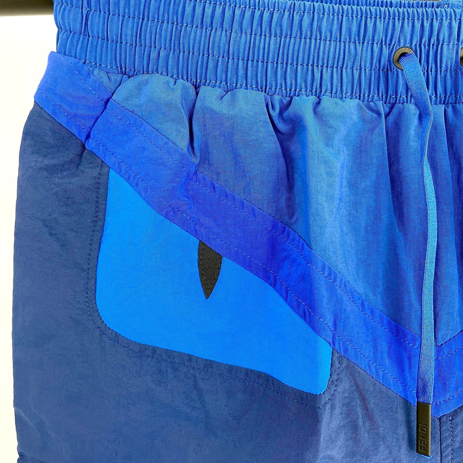 FENDI BUG EYE SWIM SHORTS BLUE Notorious Plug